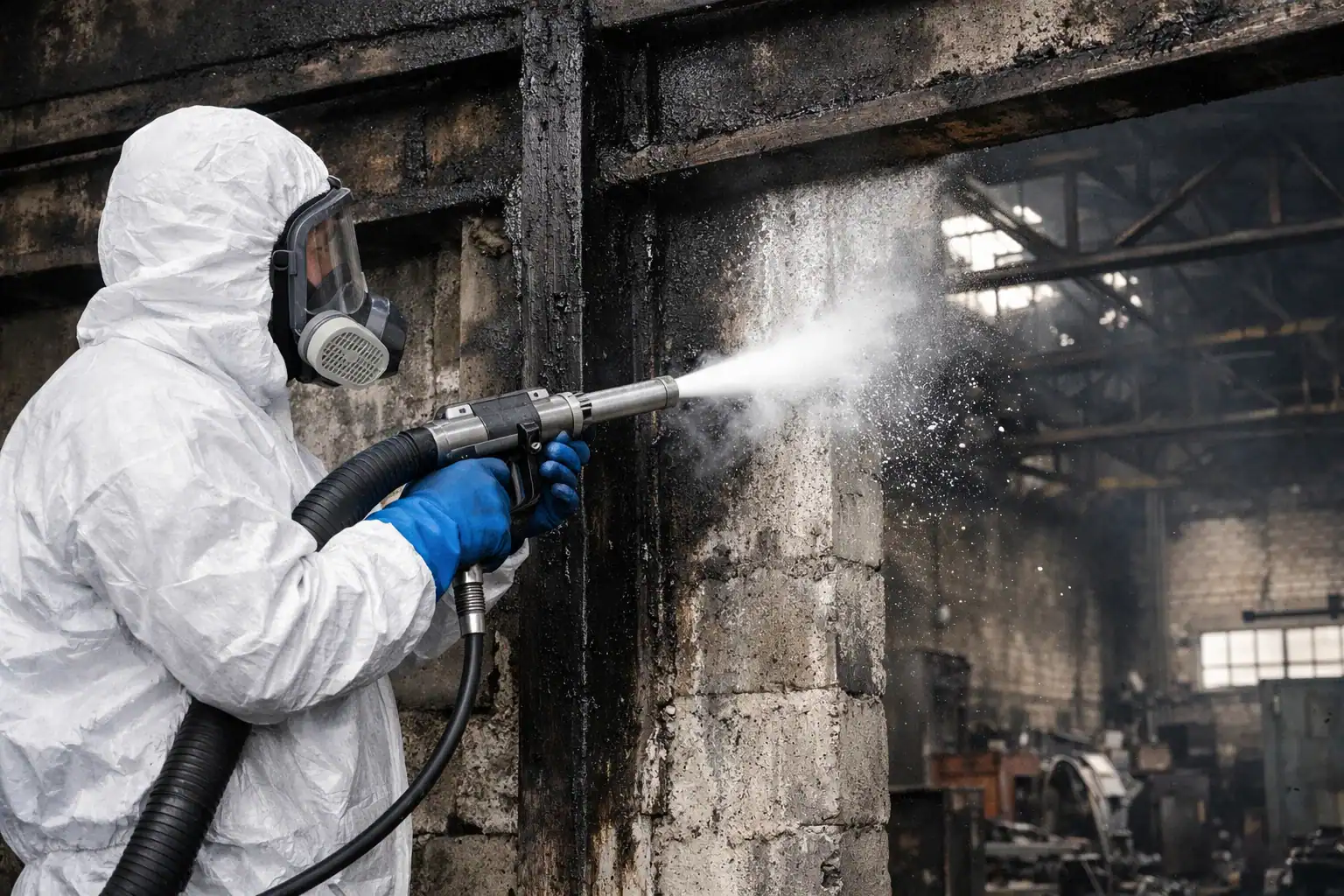 Czyszczenie zabytków suchym lodem po pożarze